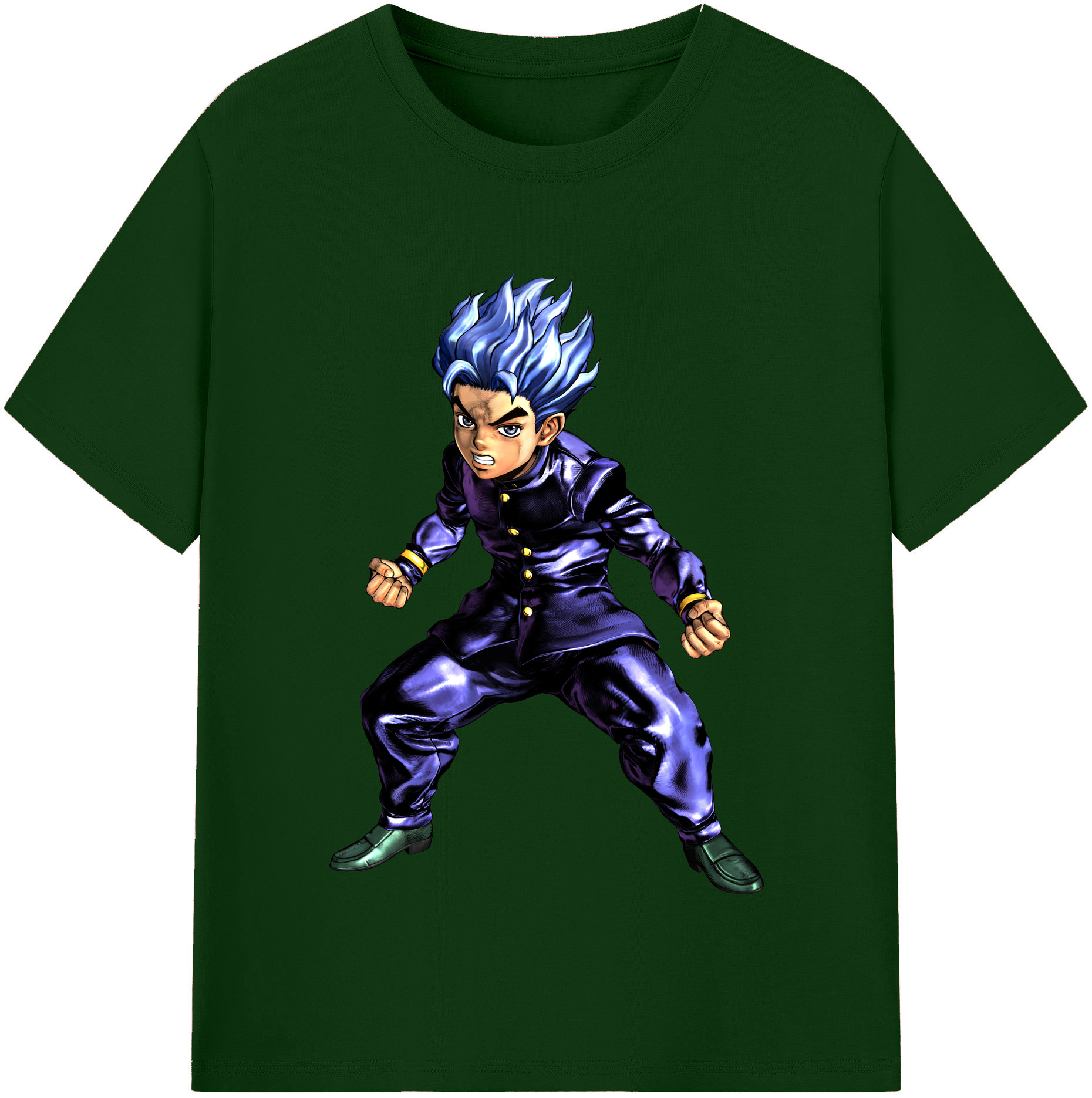 （画像用） ジョジョの奇妙な冒険 広瀨康一 JoJo's Bizarre Adventure Hirose Koichi 綿100％半袖Tシャツ（フロントプリント）